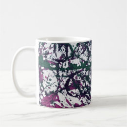 Purple, Green, Pink, Marble Artwork Coffee Mug