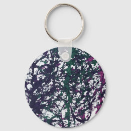 Purple, Green, Pink, Marble Artwork Key Ring