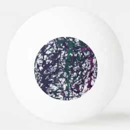 Purple, Green, Pink, Marble Artwork Ping Pong Ball