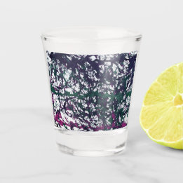 Purple, Green, Pink, Marble Artwork Shot Glass