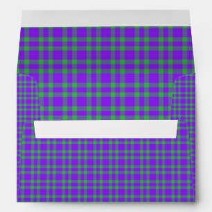 Purple Green Plaid Pattern Envelope