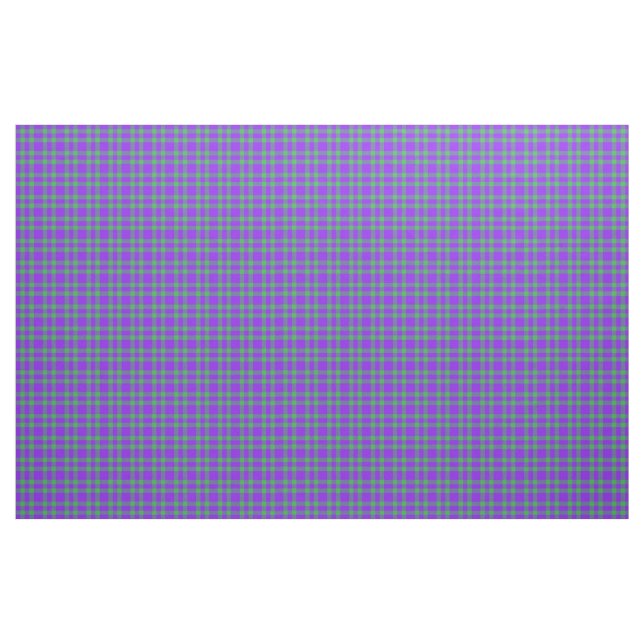 Purple Green Plaid Pattern Fabric (Fat Quarter)