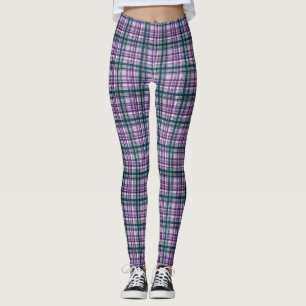 Purple/Green Plaid Women's Leggings