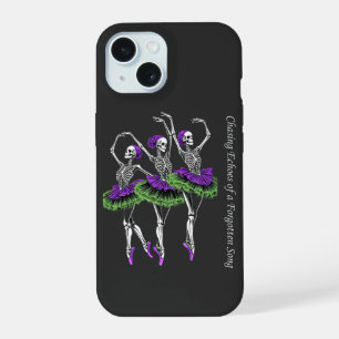 Purple Green Skeleton Ballerina Chasing Echoes iPhone 15 Case