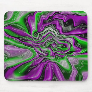 Purple & green swirl mouse mat