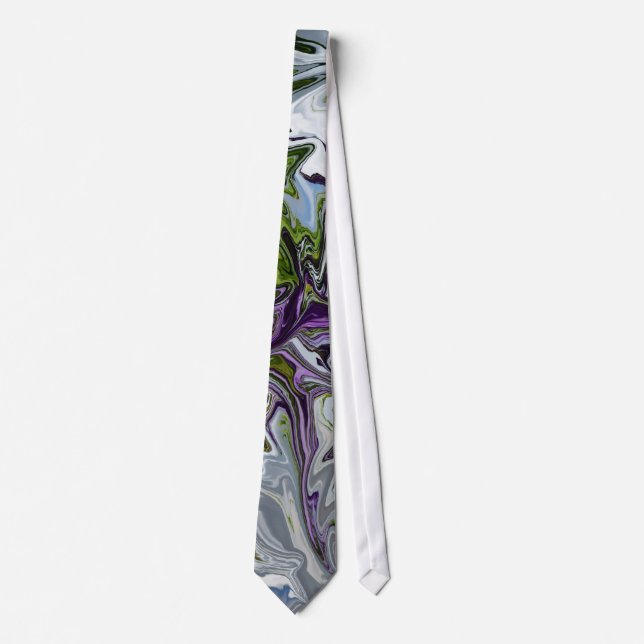 Purple Green swirl Tie (Front)