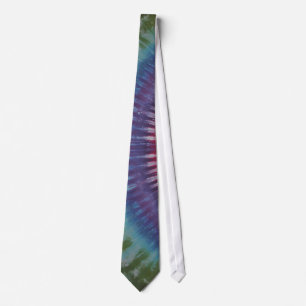 Purple & Green Tie Dye Necktie