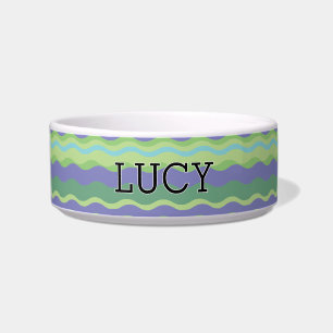 Purple & Green Wavy Custom Bowl