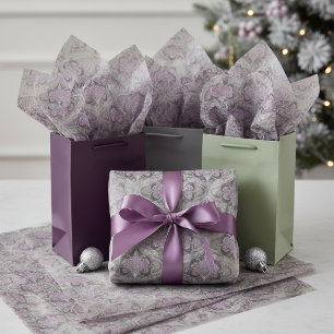 Purple GreenChristmas Pattern#30 ID1009 Tissue Paper
