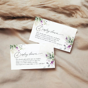 Purple Greenery Display Shower Enclosure Card