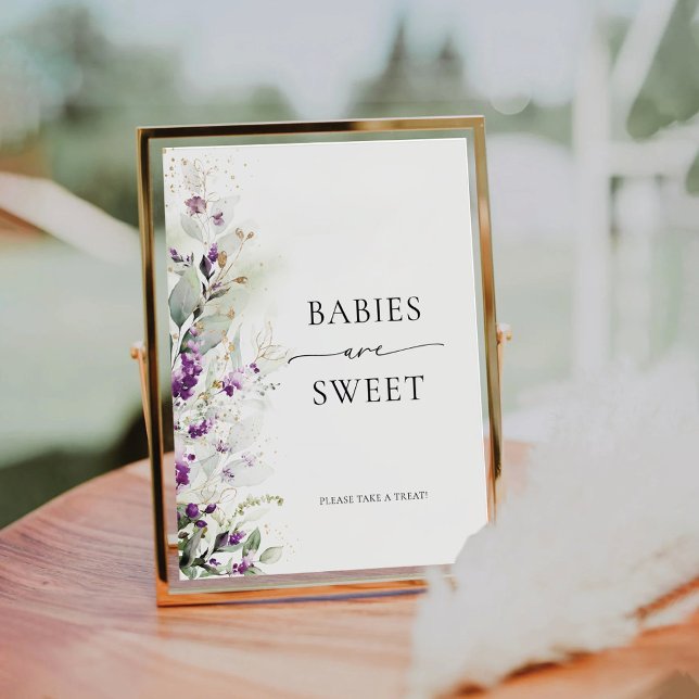 Purple Greenery Lavender Babies Are Sweet Sign (Creator Uploaded)