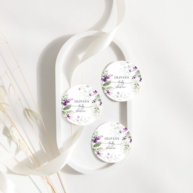 Purple Greenery Lavender Favour Tags (Creator Uploaded)