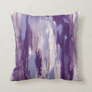 Purple Grey Abstract Cushion