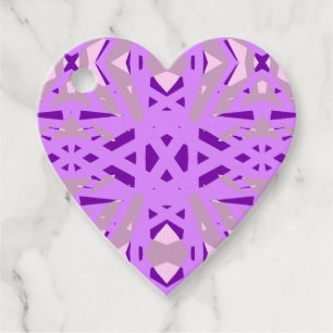 Purple Grey Art Deco Valentine Engagement Fun Love Favour Tags