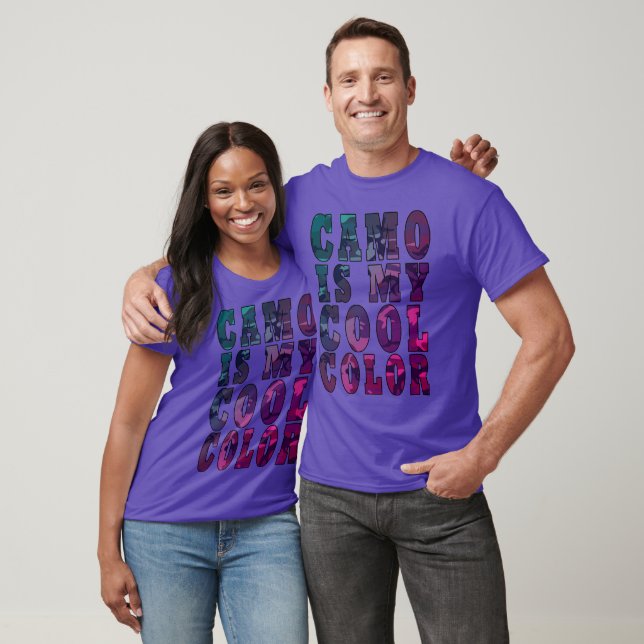 Purple Grey Camo Is My Cool Colour Unisex T-Shirt (Unisex)