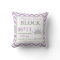 Purple Grey Crown Baby Announcement Pillow