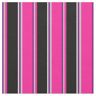 Purple, Grey, Deep Pink, Black, and Light Cyan Fabric