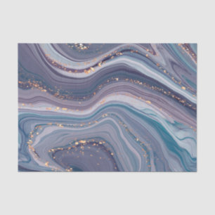 Purple & Grey Liquid Marble  Tissue Paper
