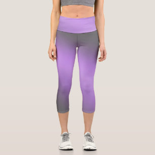 purple grey moonlight ombre effect capri leggings