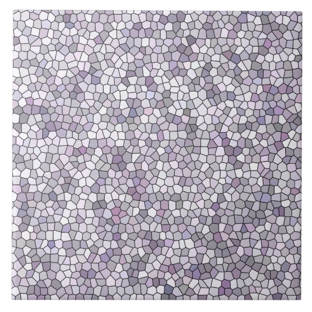 Purple Grey Mosaic Pattern Tile (Front)