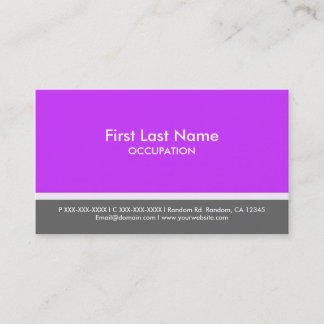 Purple grey stripe custom business cards