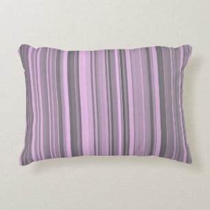 Purple Grey Stripes Decorative Cushion