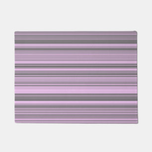 Purple Grey Stripes Doormat