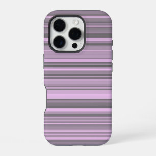 Purple Grey Stripes iPhone 16 Pro Case