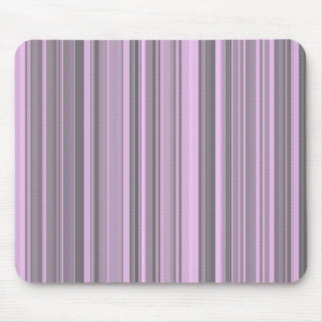 Purple Grey Stripes Mouse Mat (Front)