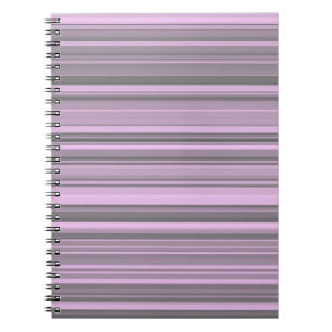 Purple Grey Stripes Notebook