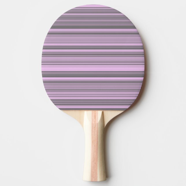 Purple Grey Stripes Ping Pong Paddle (Front)