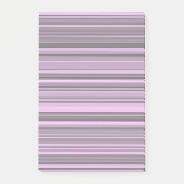 Purple Grey Stripes Post-it Notes (Front)