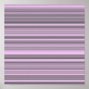 Purple Grey Stripes Poster