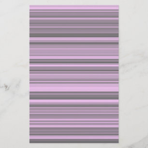 Purple Grey Stripes Stationery