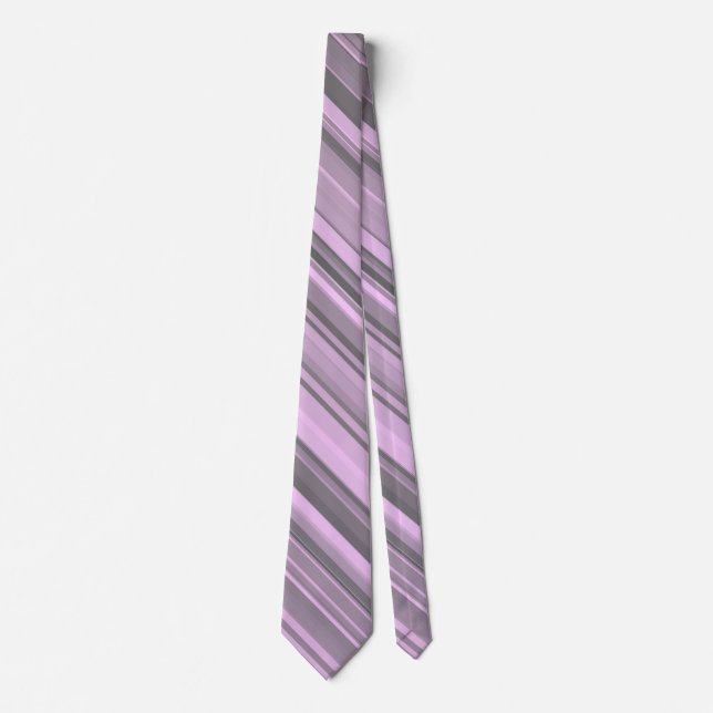 Purple Grey Stripes Tie (Front)