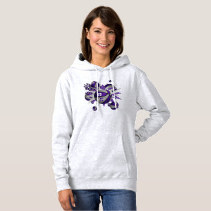 purple grey team colours girls basketballs stars hoodie