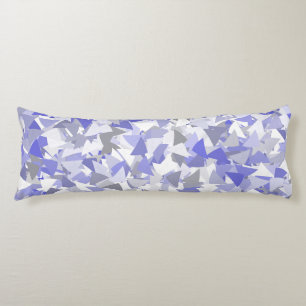Purple Grey Triangle Pattern Body Cushion