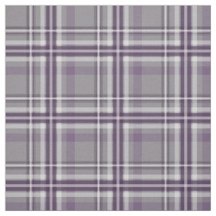 purple grey white plaid fabric