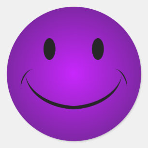 Purple Grinning Face Sticker