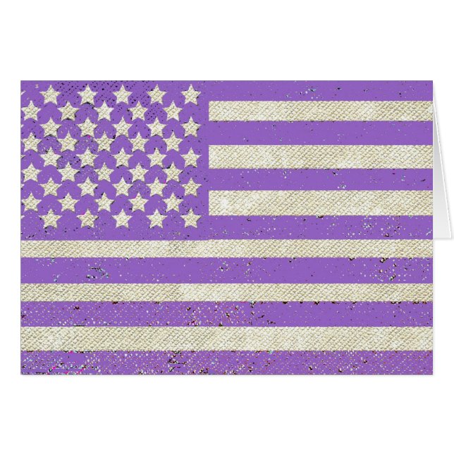 Purple grunge American flag (Front Horizontal)