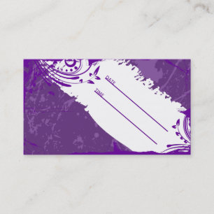 purple grunge appointment card