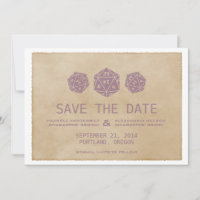 Purple Grunge D20 Dice Gamer Save the Date Invite