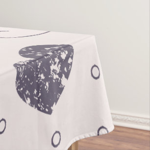 Purple Grunge Hearts  Tablecloth
