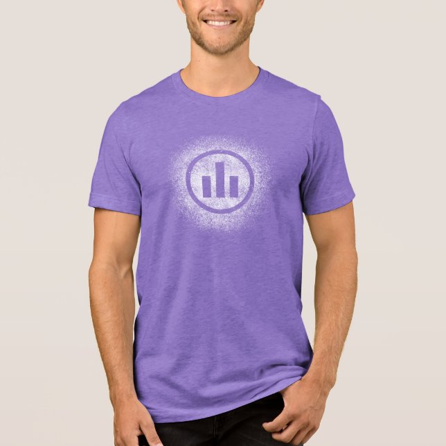 Purple Grunge Independant Centre Logo T-Shirt Tri-Blend Shirt (Front)
