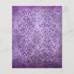 Purple Grunge Patterned Scrapbook Paper