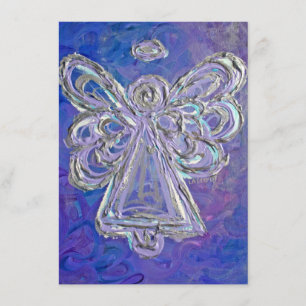 Purple Guardian Angel Custom Invites or Invitation