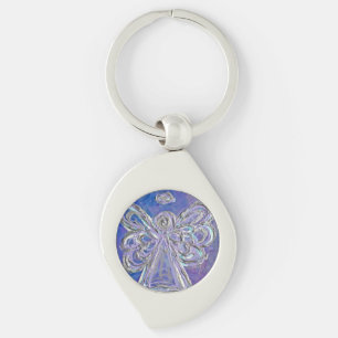Purple Guardian Angel Custom Keychains