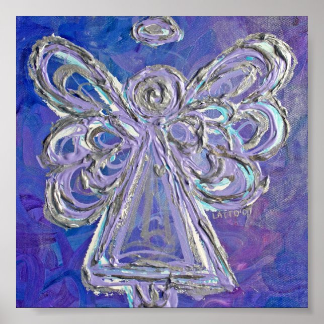 Purple Guardian Angel Poster Art Prints (Front)