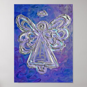 Purple Guardian Angel Poster Art Prints