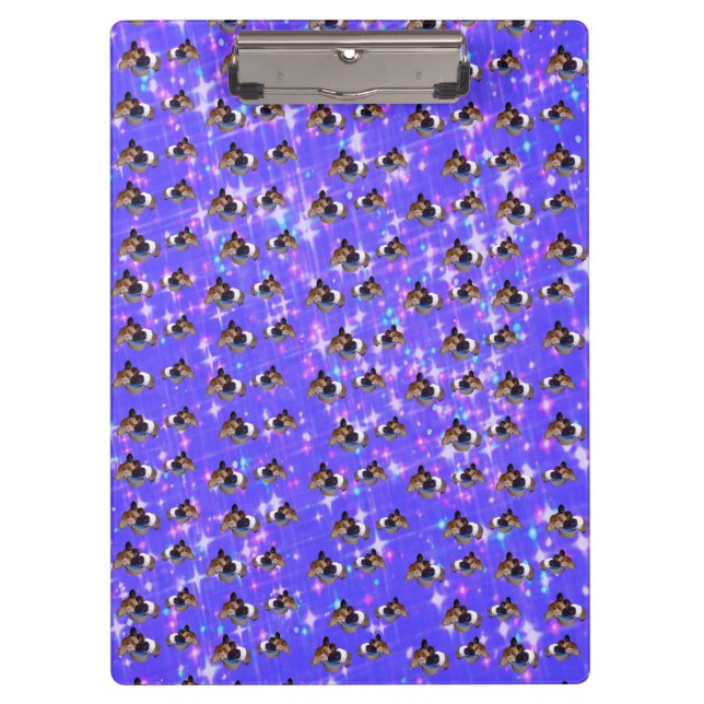 Purple Guinea Pig Sparkle, Clipboard (Front)